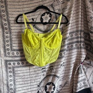 Primark Bustier Bra/ Top Neon Yellow/green US/UK/IRL 38DD EUR 100E